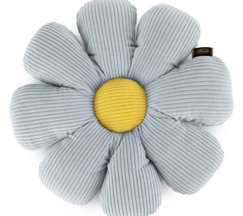 Poszewka Flower srebrna fi 37 cm – doda wnętrzu przytulności