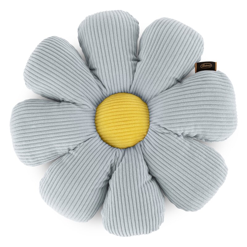 Poszewka Flower srebrna fi 37 cm – doda wnętrzu przytulności