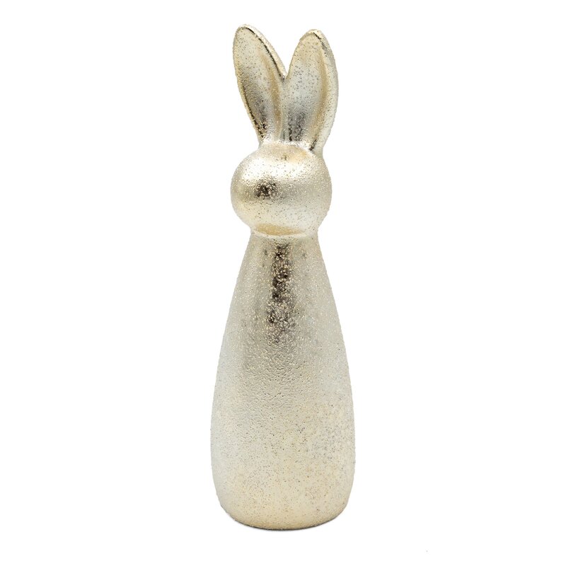 Figurka zająca wielkanocnego szampańska 9x28x9 cm – doda wiosenny akcent