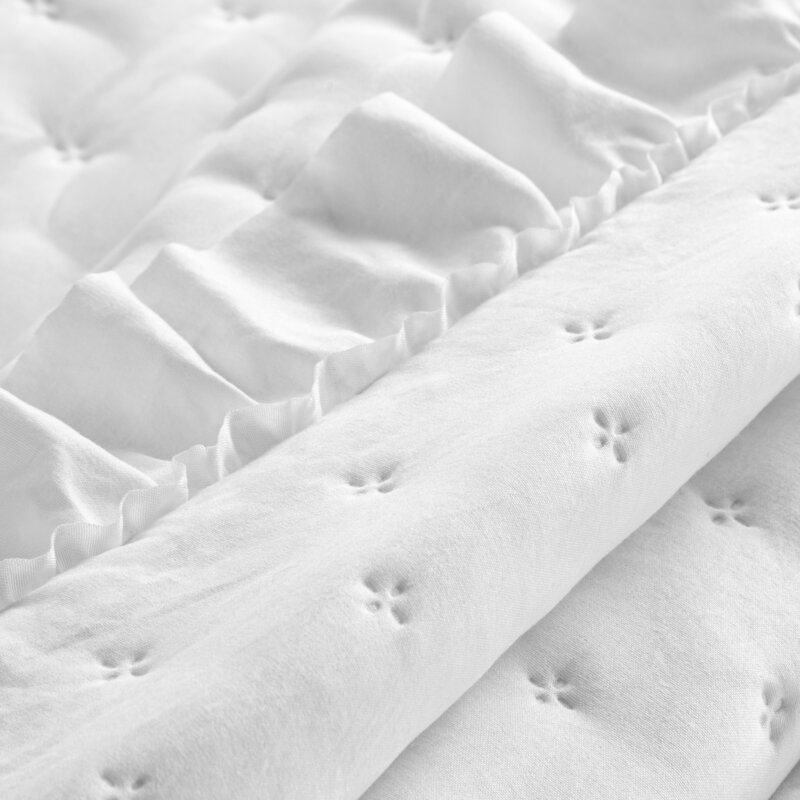 Narzuta LIBI3 biała 200 X 220 cm – miękka mikrofibra