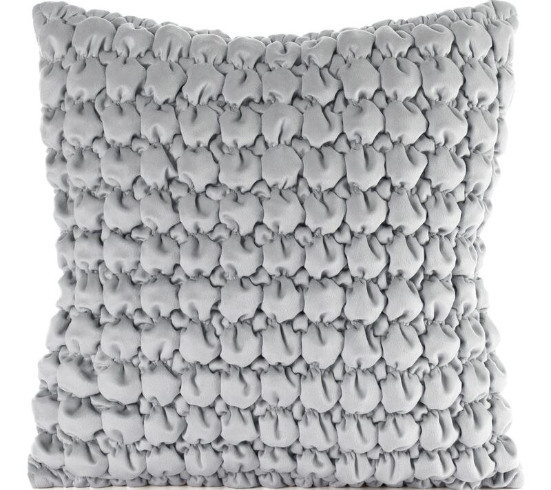 Poszewka velvet srebrna 45 x 45 cm – dodaje blasku wnętrzu