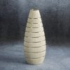 Wazon ceramiczny Melinda szampański fi 18 x 38 cm – na susze i kwiaty