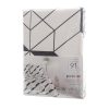 Pościel z mikrofibry D91 Geo 01 kremowa 160 X 200 CM – geometryczny wzór