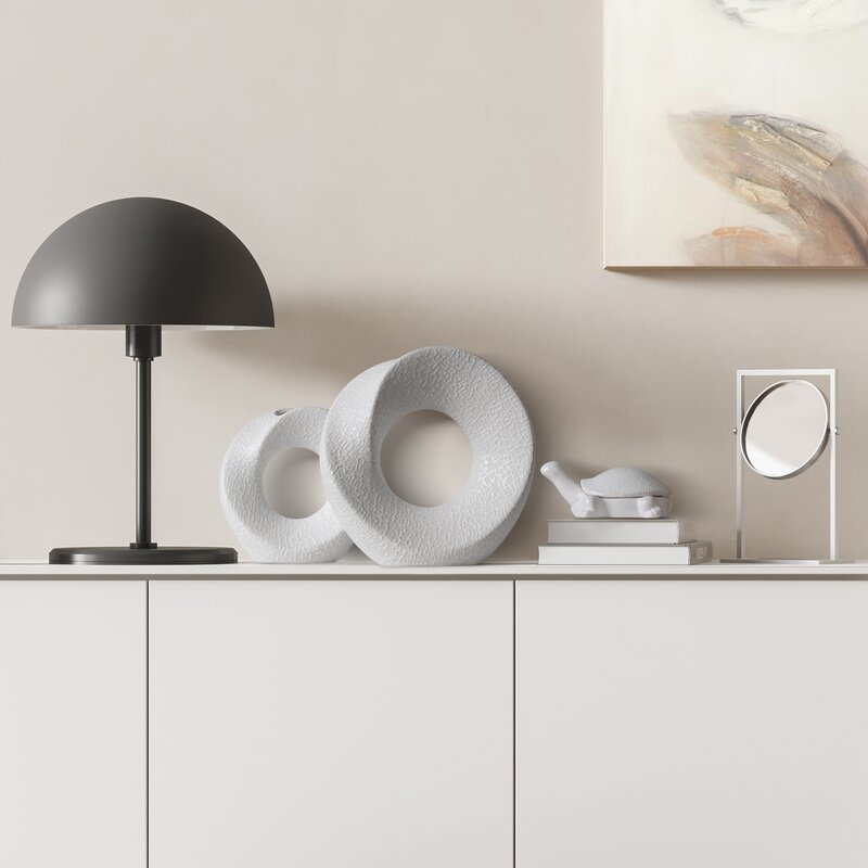 Wazon ceramiczny Riso biały 18 x 9 x 26 cm – na suszone kwiaty