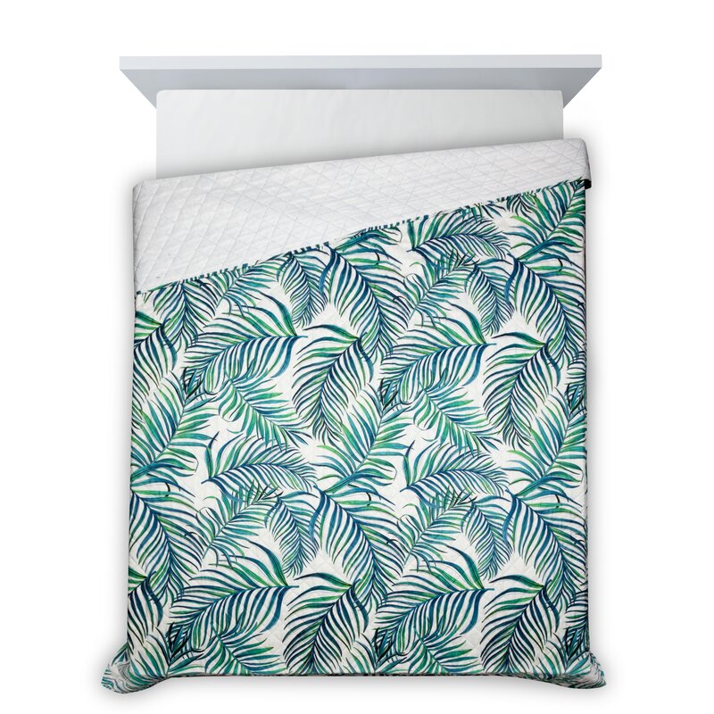 Narzuta D91 Palms 02 biała 200 x 220 cm – idealna na relaks