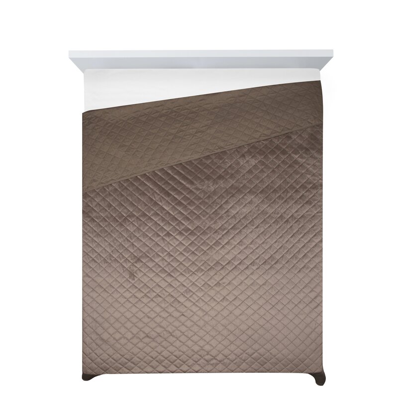 Narzuta velvet Brązowa 220 x 240 cm – doda przytulności