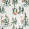 Pościel świąteczna Deer biała 160 x 200 cm – 100% bawełna