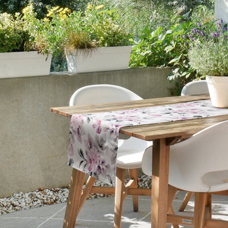 Bieżnik GARDEN biały 40 X 140 CM – idealny na taras i do jadalni