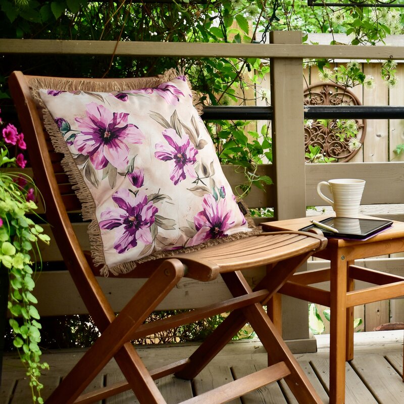 Poszewka Garden kremowa 45 x 45 cm – idealna na taras