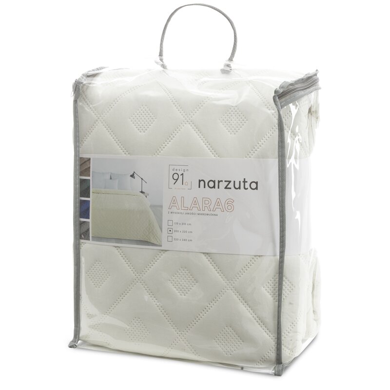 Narzuta Microfibra Alara6 kremowa 170 x 210 cm – miękka i przytulna