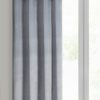 Zasłona gotowa ERIN szara 140 X 250 CM – miękki welwet z falbankami
