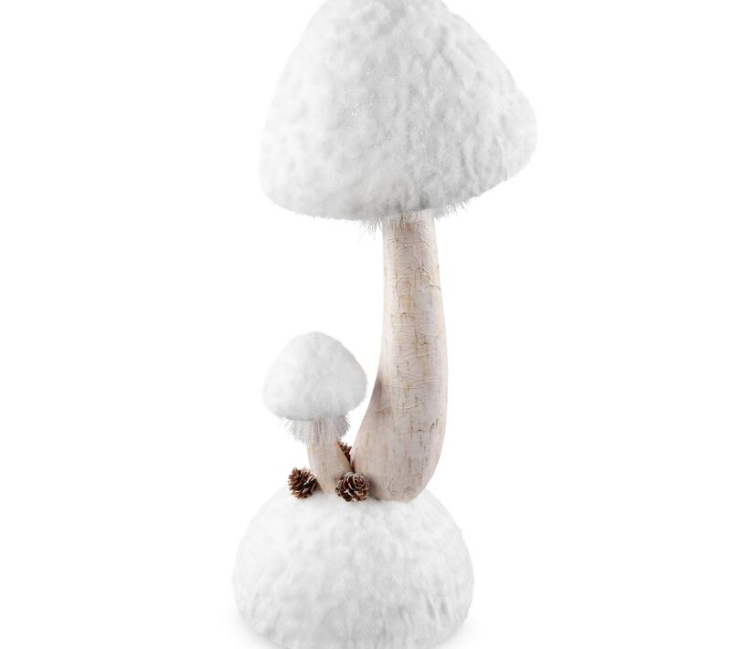 Figurka świąteczna biała 25 x 36 x 51 cm – idealna dekoracja