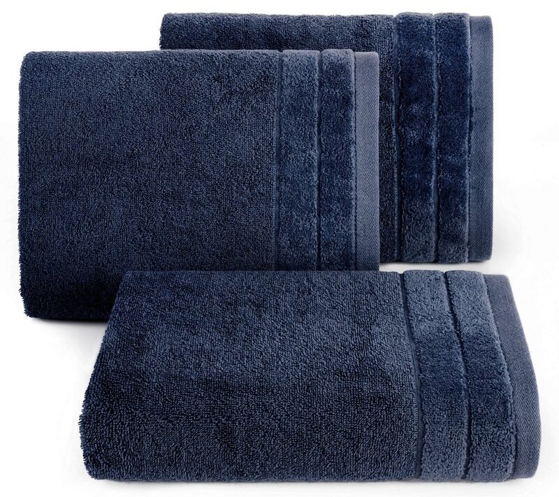 Ręcznik frotte Damla granatowy 70 X 140 cm – miękki i chłonny