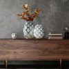 Wazon ceramiczny Saela srebrny 20 x 10 x 26 cm – idealny na kwiaty