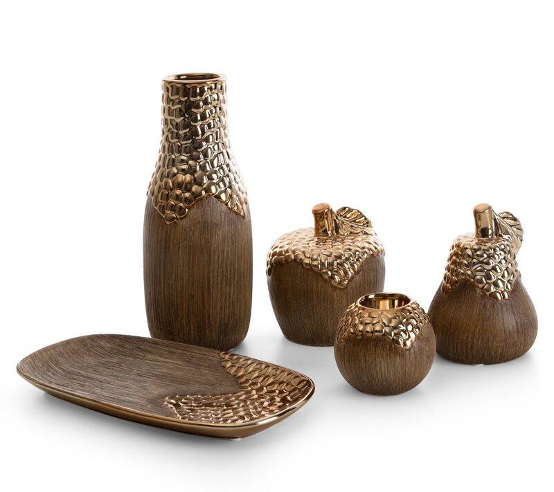 Kula ceramiczna Nevia jasnobrązowa 11 x 10 cm – idealna dekoracja