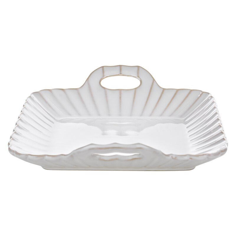 Patera dekoracyjna Avril kremowa 24 X 23 X 6 cm – na drobiazgi i ozdoby