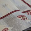 Obrus gobelinowy świąteczny popielaty 40x100 cm – odporny na plamy