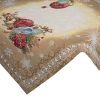 Obrus gobelinowy świąteczny złoty 140x180 cm – odporny na plamy