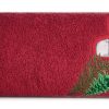 RĘCZNIK ŚWIATECZNY SANTA22 70 X 140 CM CZERWONY