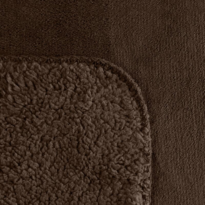 Koc flanelowy ciemnobrązowy 150 x 200 cm – ciepły i przytulny