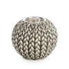 Świecznik ceramiczny Eldo srebrny O 10 x 9 cm – doda blasku wnętrzu