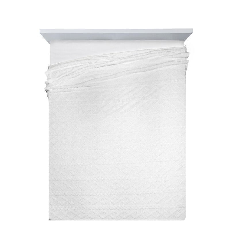 Koc D91 Warkocz biały 150 X 200 CM – miękki i przytulny