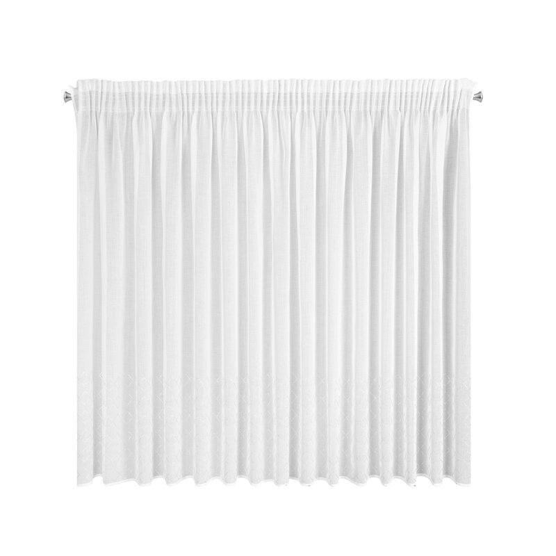 Firana gotowa Kleo biała 345 x 140 cm – rozświetla wnętrze