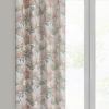 Zasłona gotowa kwiatowa naturalna 140 x 250 cm – rozjaśnia wnętrze