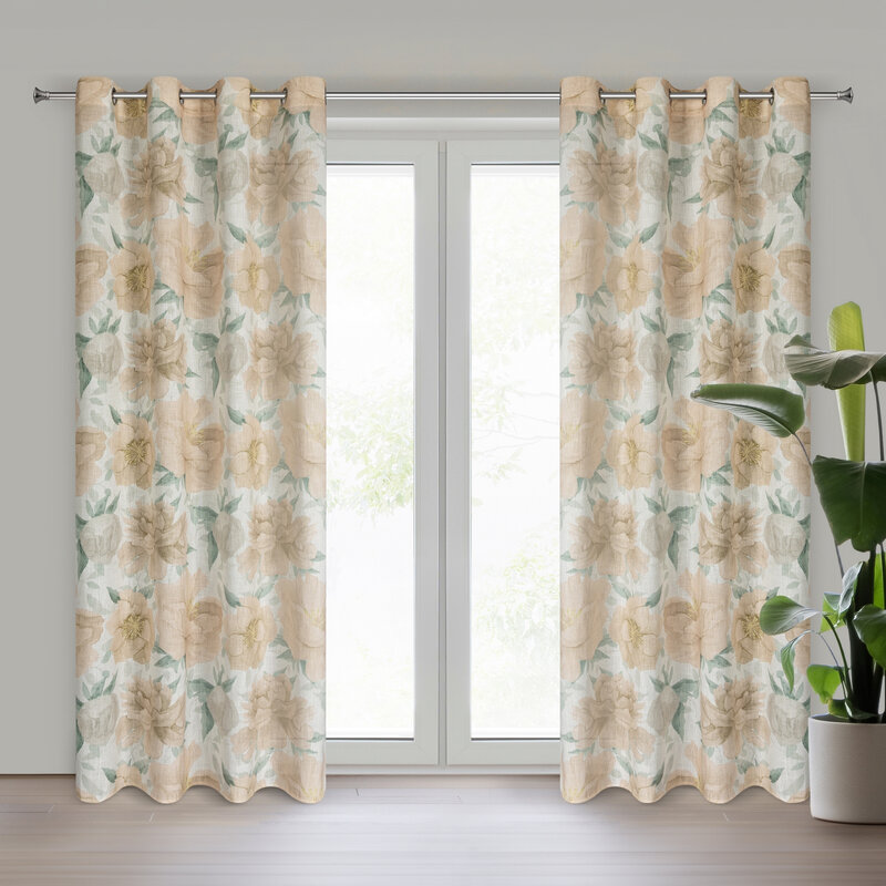 Zasłona gotowa Karla naturalna 140 x 250 cm – zaciemniająca i stylowa