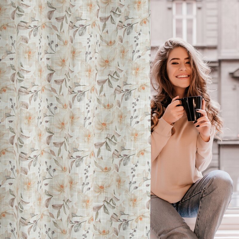 Zasłona gotowa Amara naturalna 140 x 250 cm – subtelnie filtruje światło