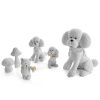 Figurka ceramiczna Eldo srebrna 10 X 7 X 13 CM – uroczy miś z różą