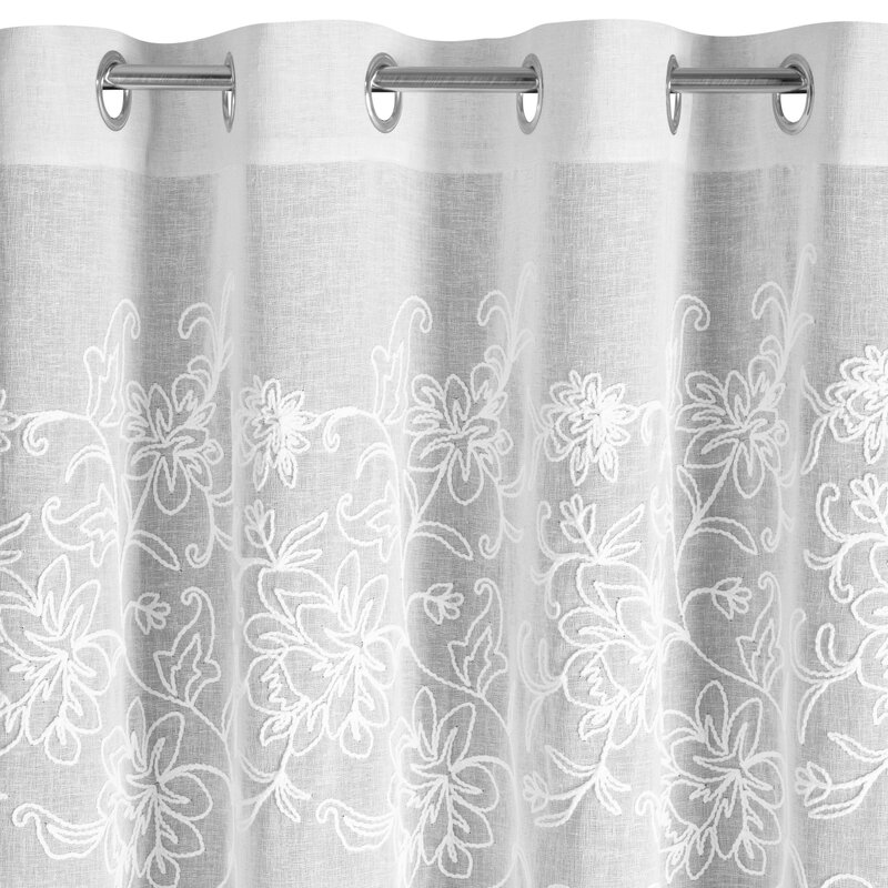 Zasłona gotowa Lily biała 140 x 250 cm – rozjaśnia wnętrze