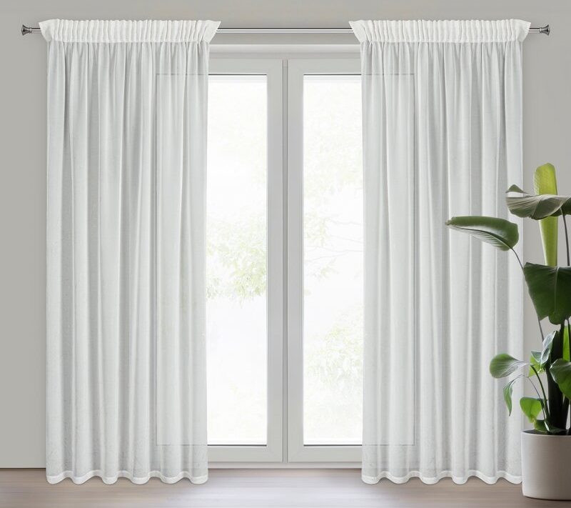 Firana gotowa Hera biała 140 x 270 cm – rozprasza światło