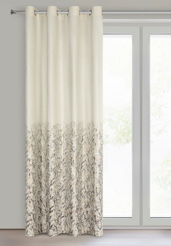 Zasłona gotowa Tori kremowa 140 x 250 cm – zaciemniająca i stylowa