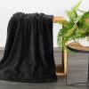 Koc flanelowy Blink czarny 150 x 200 cm – puszysty i ciepły