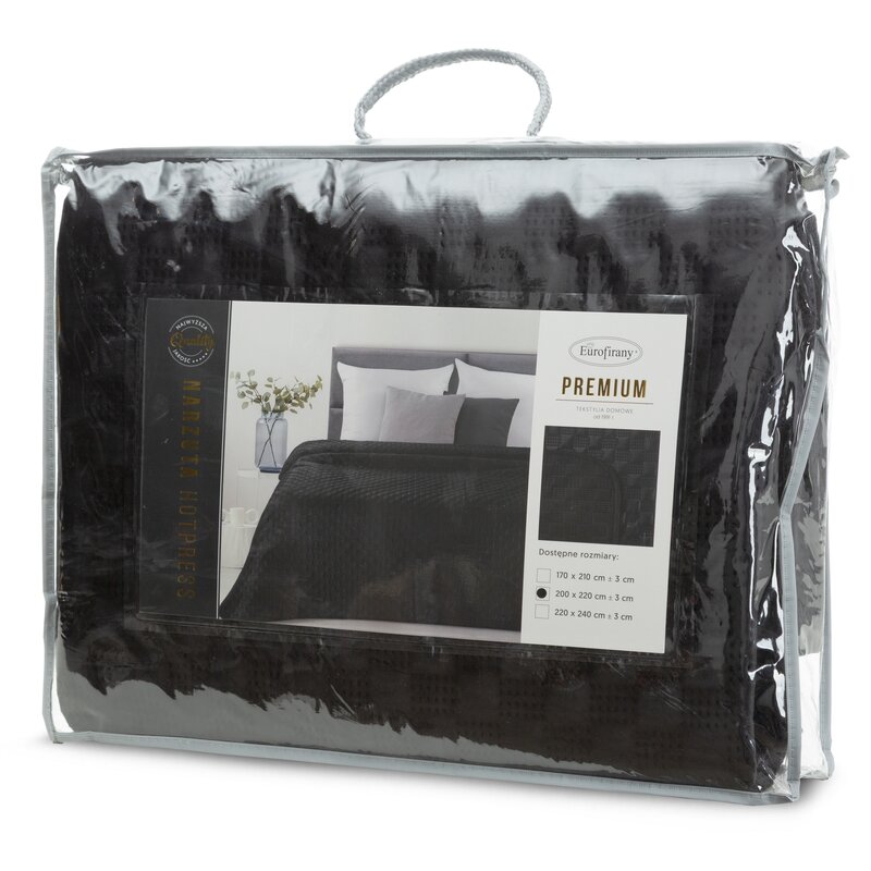 Narzuta Velvet Sofia czarna 200 x 220 cm – dodaje przytulności
