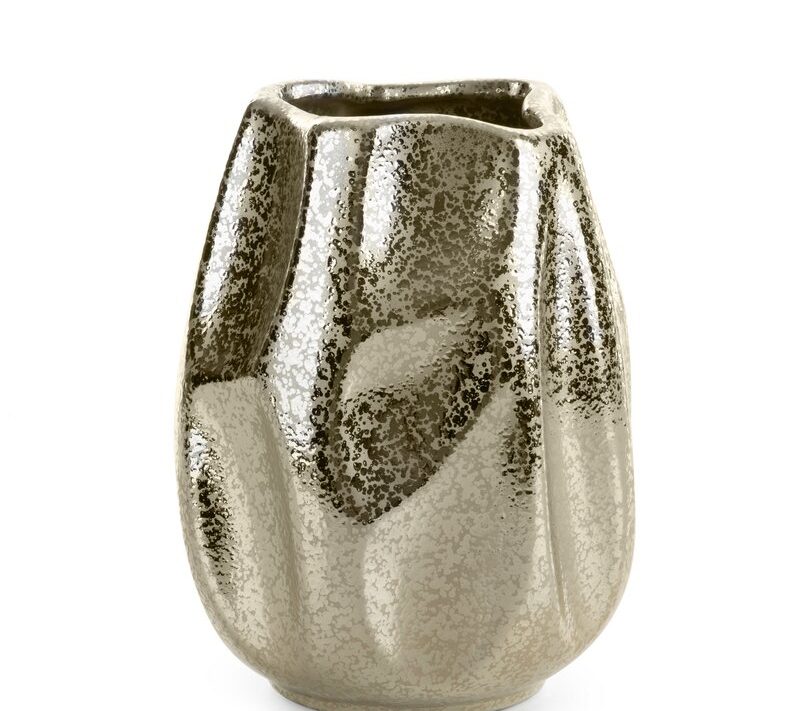 Wazon ceramiczny Sophia szampański O 15 X 19 cm – subtelny punkt świetlny