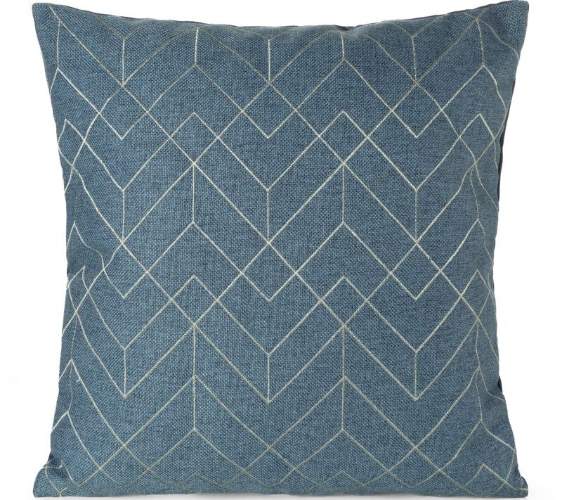 Poszewka dekoracyjna Mila 01 niebieska 45 x 45 cm – doda blasku wnętrzu
