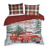 Pościel świąteczna Xmas czerwona 220 x 200 cm – 100% bawełna