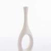 Wazon ceramiczny RISO kremowy 12 X 6 X 36 cm – na suszone kwiaty