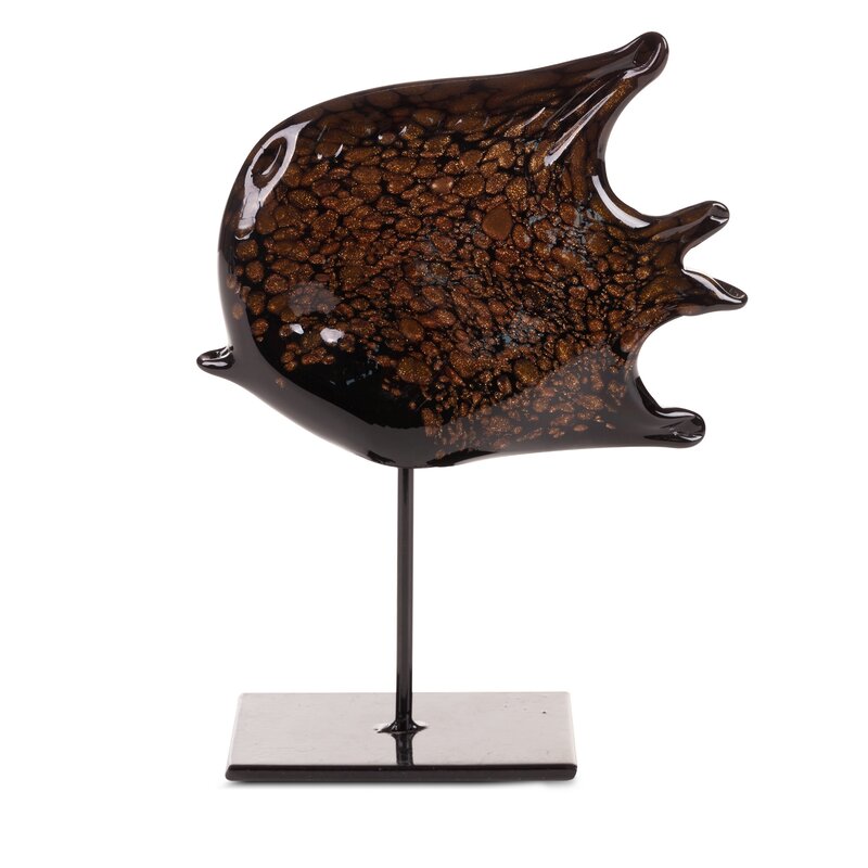 SZKLANA FIGURKA DEKORACYJNA GRETA (01) 16 X 6 X 21 CM BRĄZOWY CS/GRETA/FIG/01 16X6X21 CZAR+BRĄZ