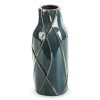 Wazon ceramiczny Teo turkusowy fi 13 x 30 cm – na suszone kwiaty