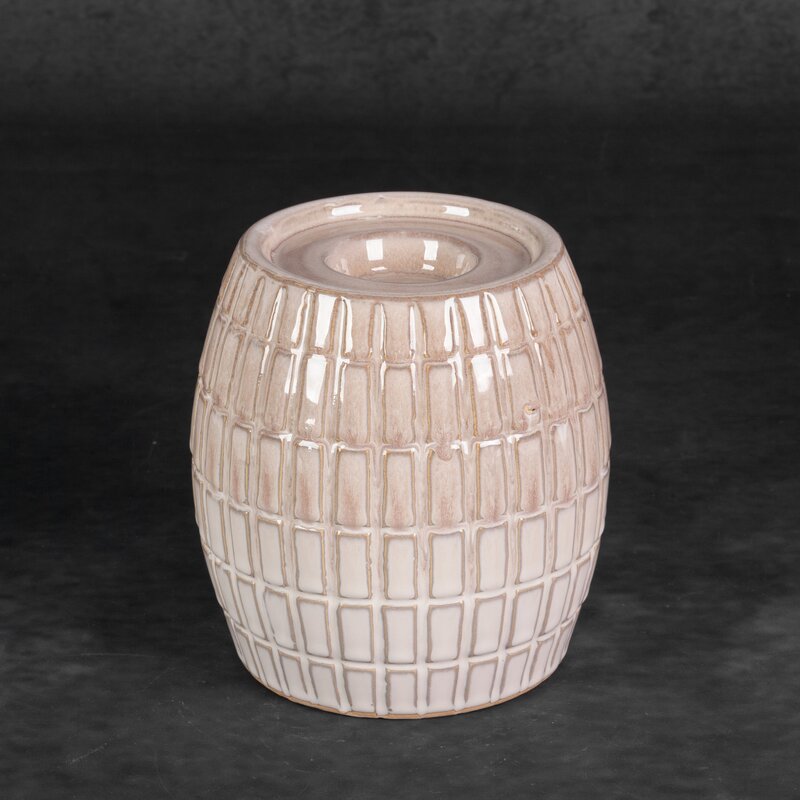 Świecznik ceramiczny Edna kremowy fi 13 x 15 cm – subtelny blask