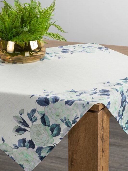Obrus z nadrukiem NATU 8 naturalny 85 x 85 cm – idealny na stół