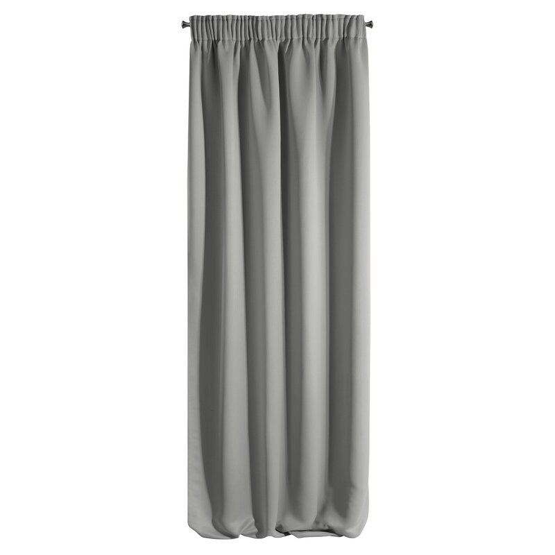Zasłona gotowa Logan szara 135 x 270 cm – zaciemnia pomieszczenie