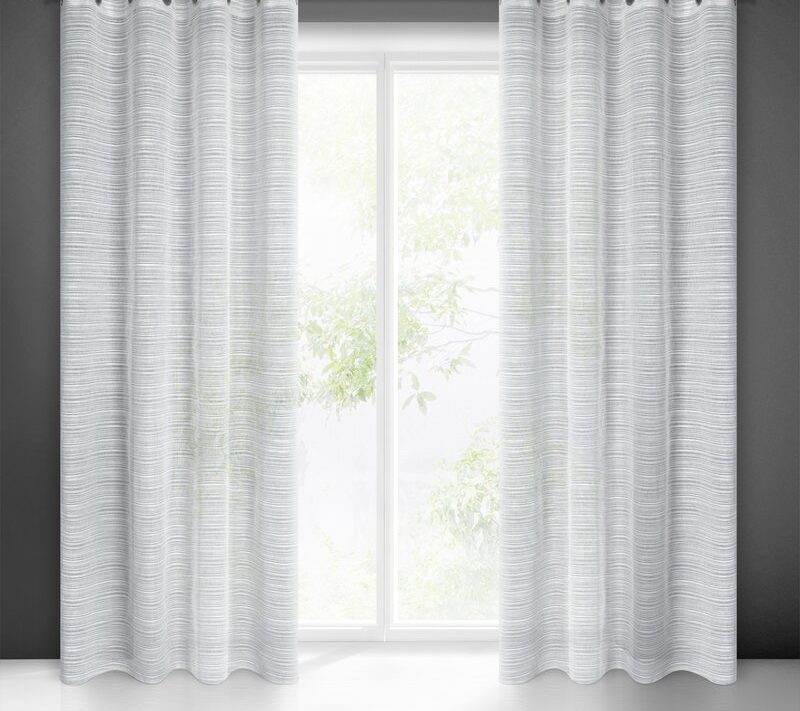 Firana gotowa Aria szara 140 x 250 cm – subtelna dekoracja okna