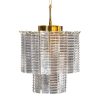 Lampa wisząca Dalia złota fi 32 X 40 cm – z kloszami ze szkła