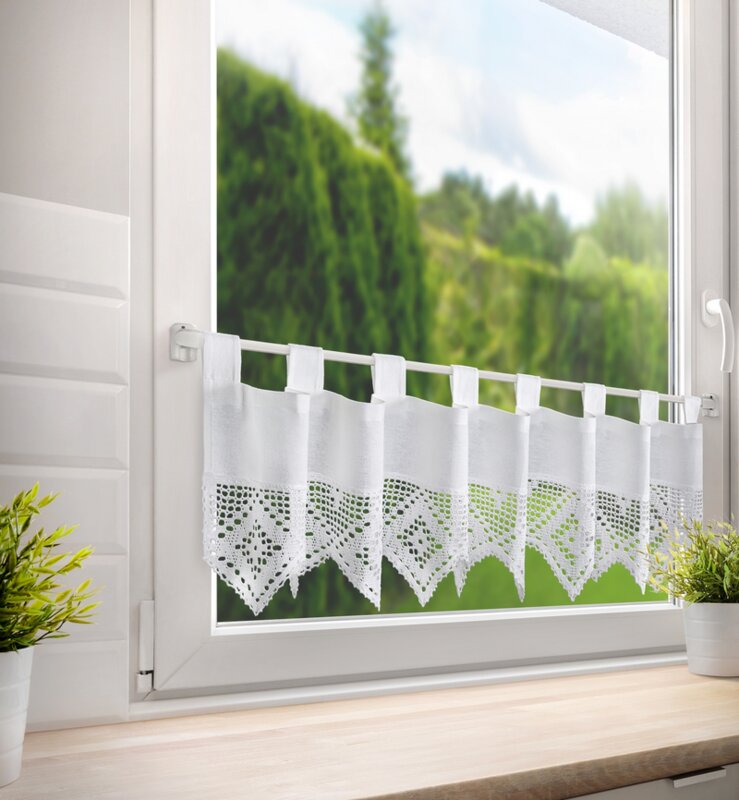 Firana gotowa Isaac biały 150 x 30 cm – rozświetla wnętrze