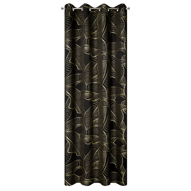 Zasłona gotowa Kiara czarna 140 X 250 CM – skutecznie zaciemnia