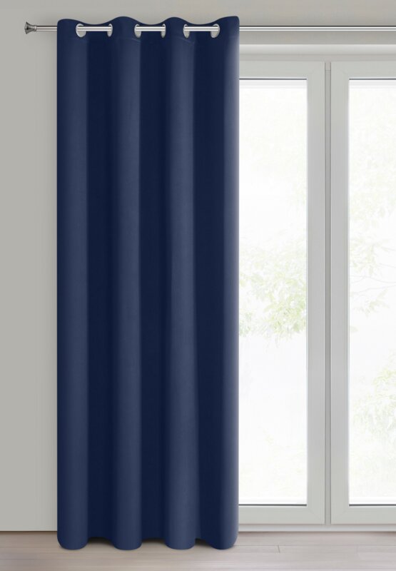 Zasłona gotowa Parisa granatowa 135 x 250 cm – zaciemniająca i stylowa